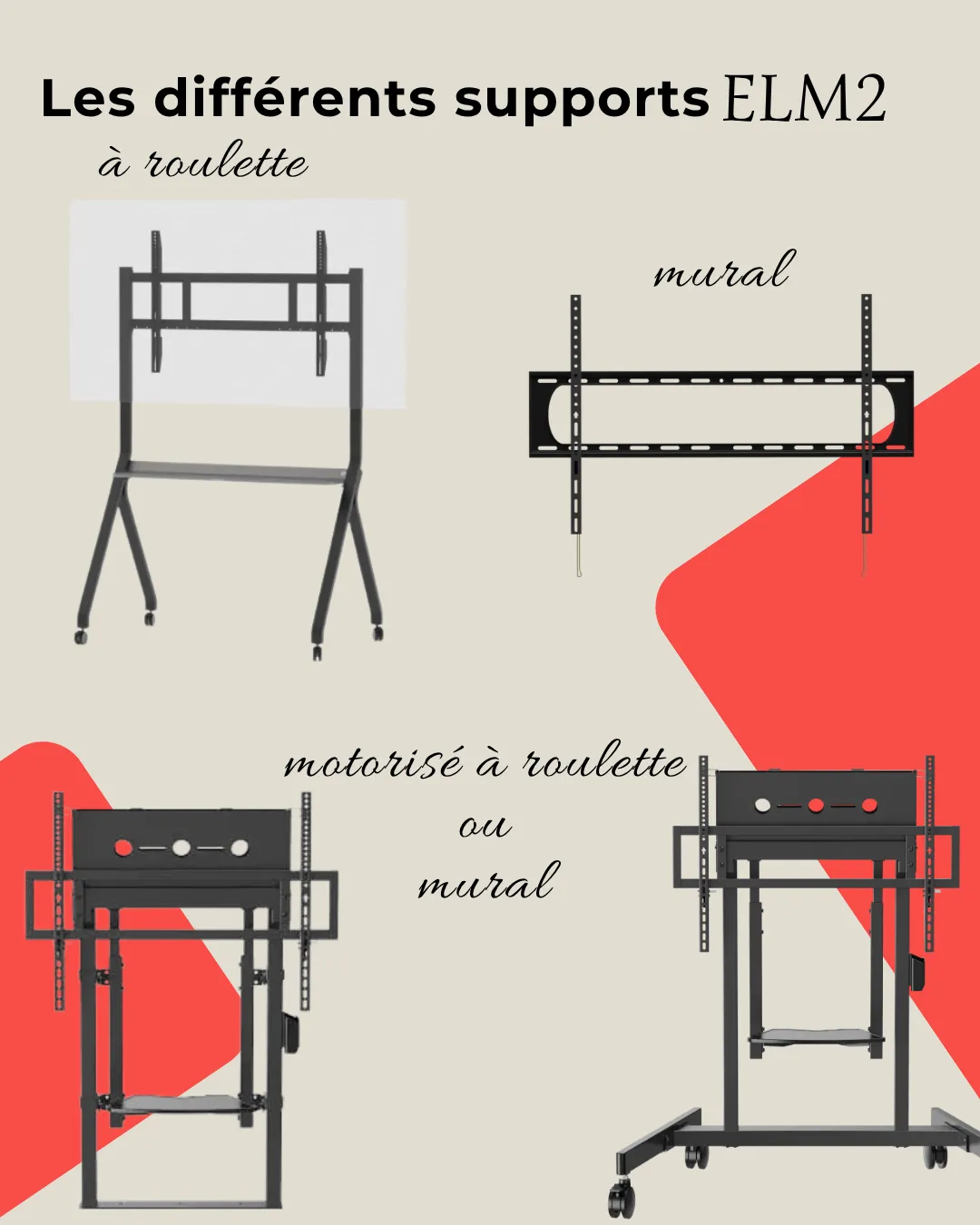 Supports pour écran ELM2